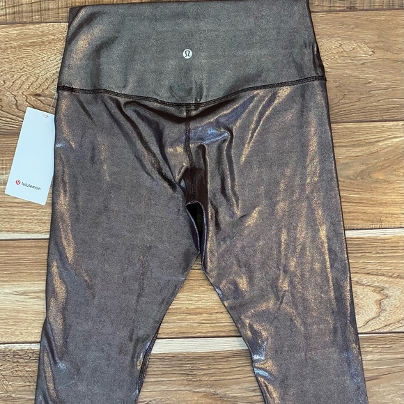 Lululemon Align High Rise Leggings 25" Shine Radiant Foil Size 0 NEW With Tags - Picture 5 of 7